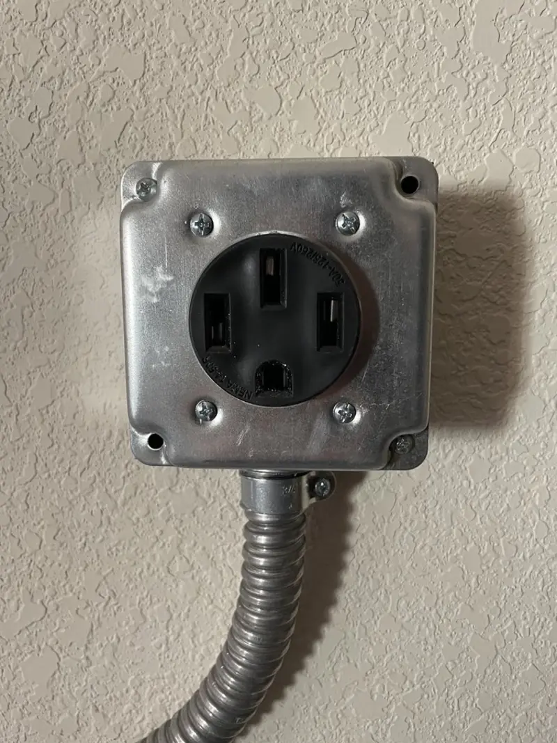 NEMA 14-50 outlet installed for Electrical Panel Upgrade in Lago Vista